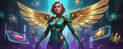 Jeetcity powerful god warrior slot character illustration